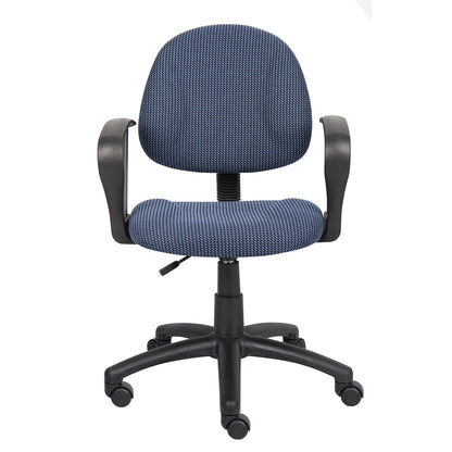 Boss Blue  Deluxe Posture Chair W/ Loop Arms