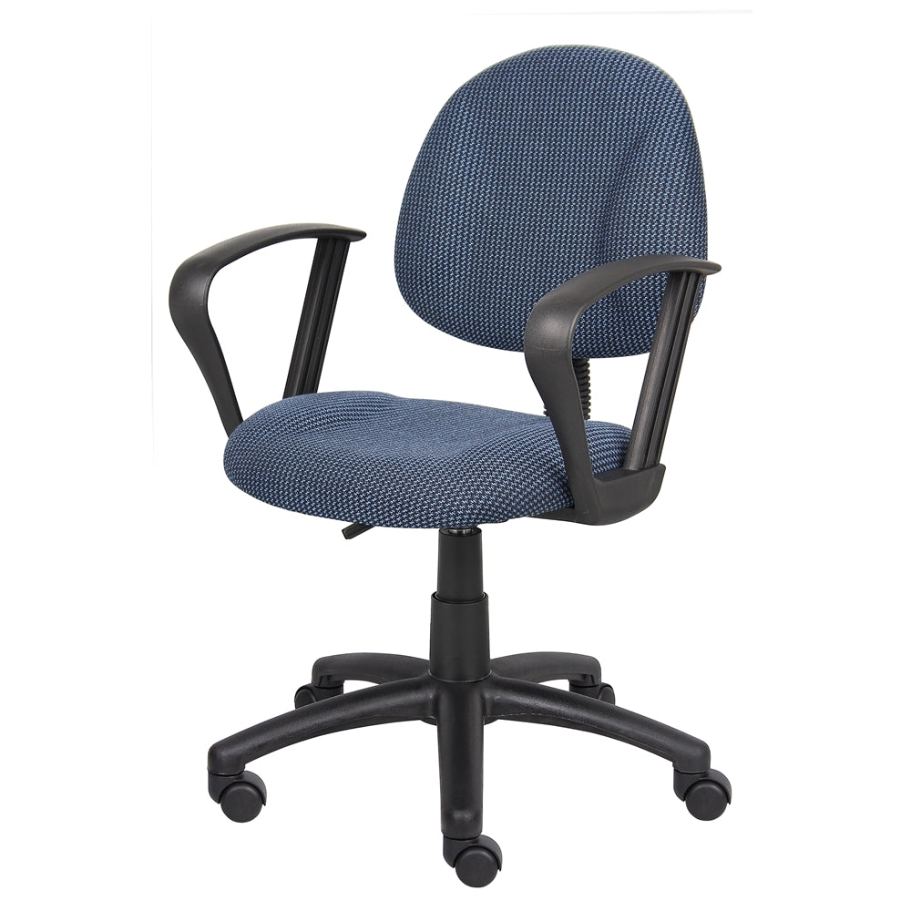 Boss Blue  Deluxe Posture Chair W/ Loop Arms