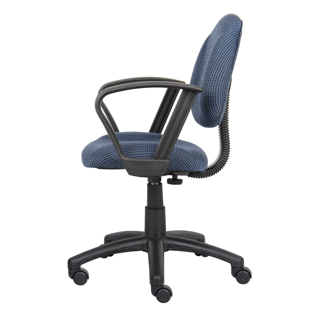 Boss Blue  Deluxe Posture Chair W/ Loop Arms
