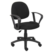 Boss Black  Deluxe Posture Chair W/ Loop Arms