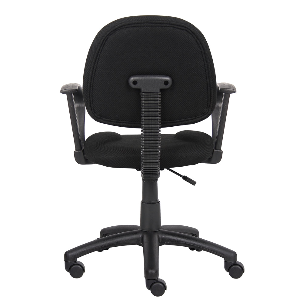 Boss Black  Deluxe Posture Chair W/ Loop Arms
