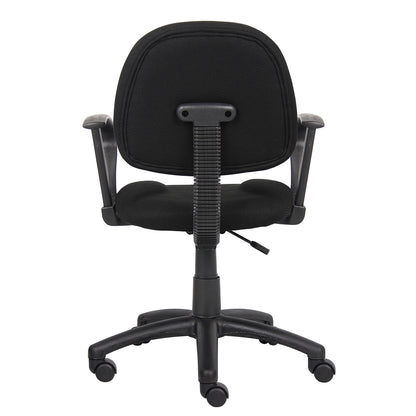 Boss Black  Deluxe Posture Chair W/ Loop Arms