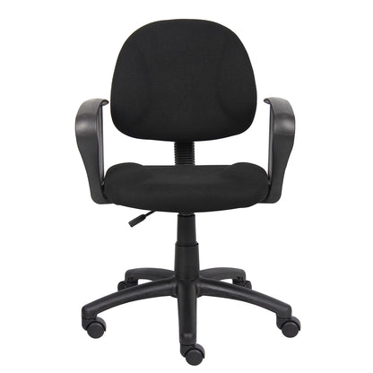 Boss Black  Deluxe Posture Chair W/ Loop Arms