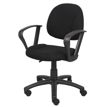 Boss Black  Deluxe Posture Chair W/ Loop Arms