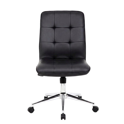 CaressoftPlus Mid-Back Modern Office Chair with Chrome Base, with Arms