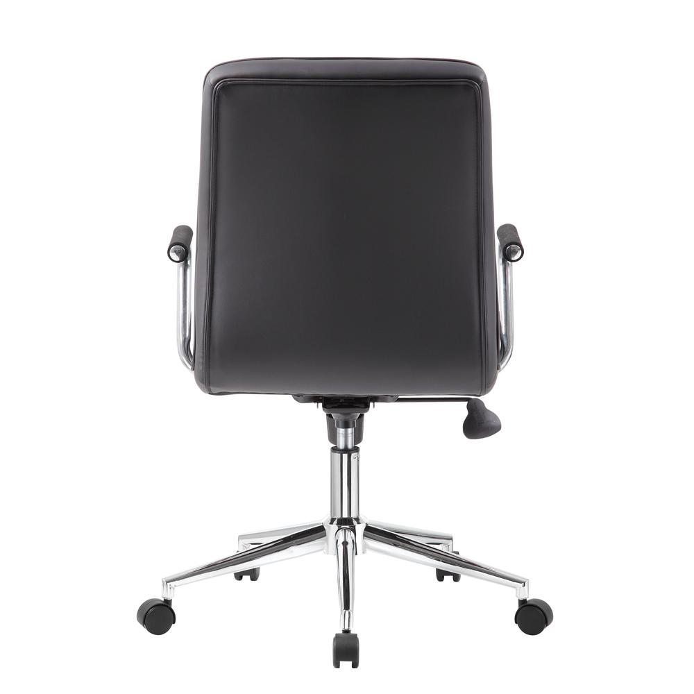 Boss Modern Office Chair w/Chrome Arms - Black