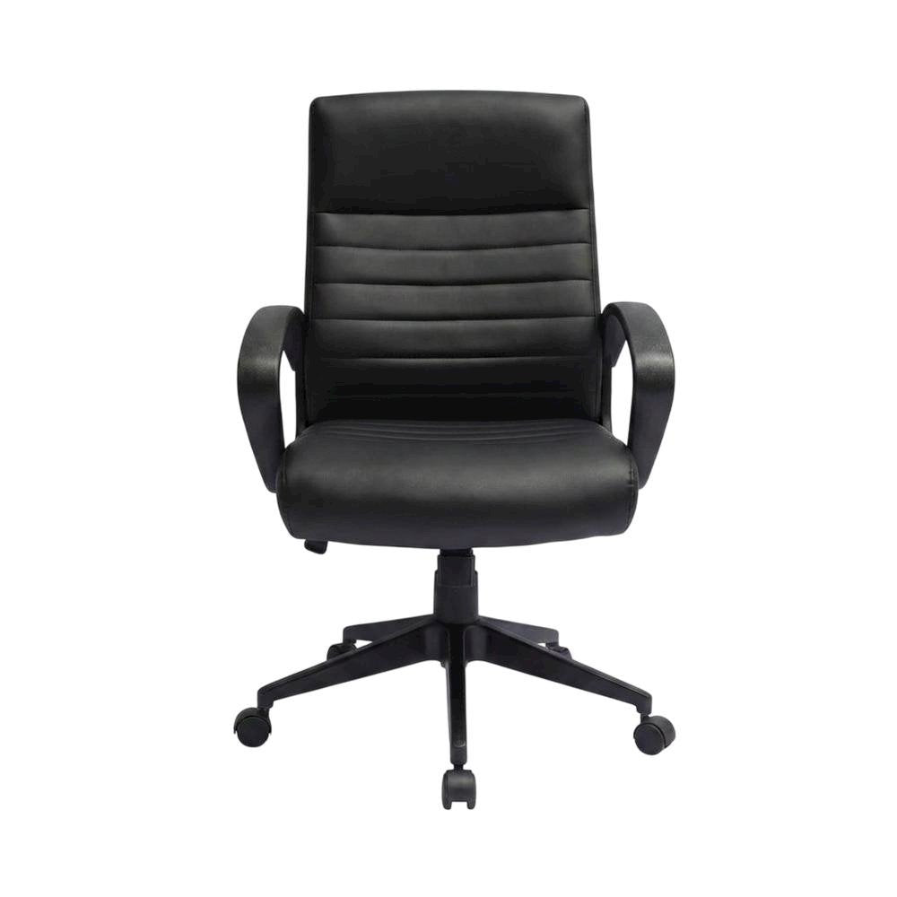 Caressoft Ribbed Back Task Chair with Adjustable Arms and Dual Wheel Casters