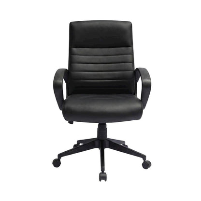 Caressoft Ribbed Back Task Chair with Adjustable Arms and Dual Wheel Casters