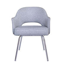 Grey Linen Guest Chair