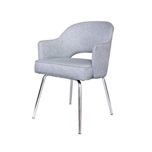 Grey Linen Guest Chair