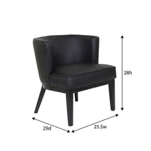 Caressoft-Upholstered Armless Accent Chair with 4-Leg Base, Mid-Century Modern
