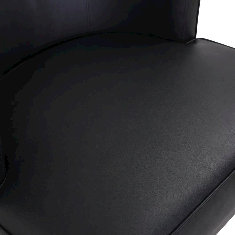 Caressoft-Upholstered Armless Accent Chair with 4-Leg Base, Mid-Century Modern