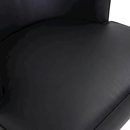 Caressoft-Upholstered Armless Accent Chair with 4-Leg Base, Mid-Century Modern