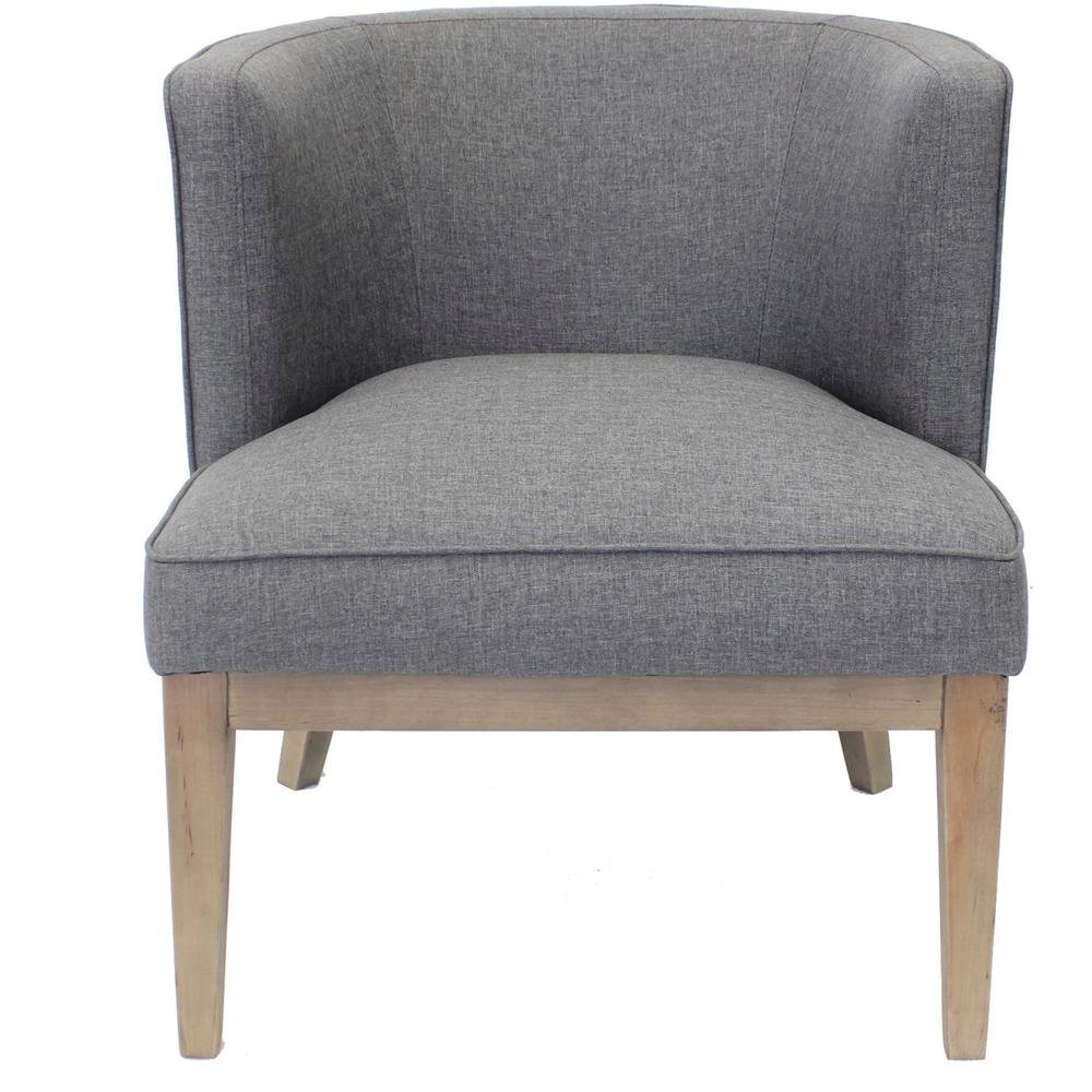 Boss Accent Chair, Beige - Slate Gray - 1 Each