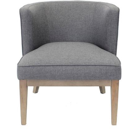 Boss Accent Chair, Beige - Slate Gray - 1 Each