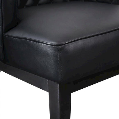 Plush Upholstered Accent Chair with Cushioned Back for Dining Room