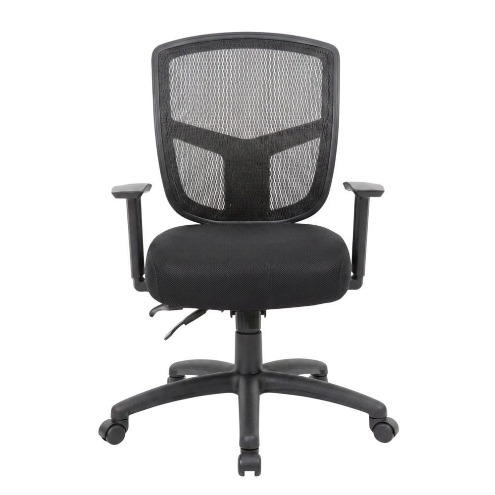 Mesh Task Chair with Adjustable Arms and Dual-Wheel Nylon Casters for Office