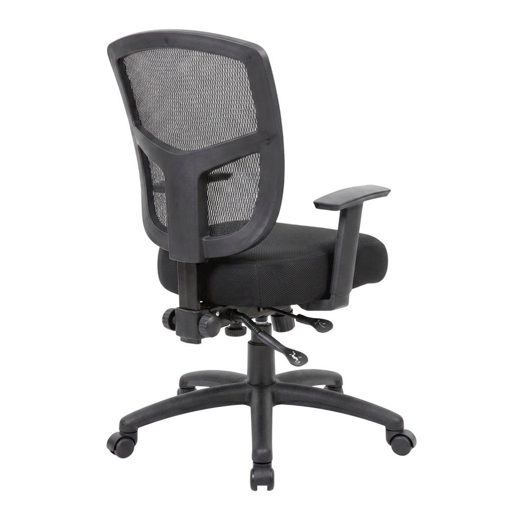 Mesh Task Chair with Adjustable Arms and Dual-Wheel Nylon Casters for Office