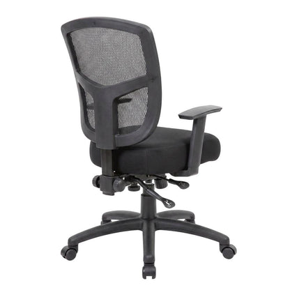 Mesh Task Chair with Adjustable Arms and Dual-Wheel Nylon Casters for Office