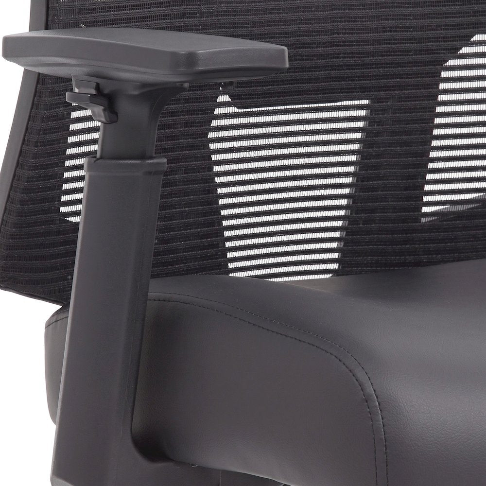 Bison Office Mesh Back Task Chair with Adjustable Seat and Tilt, Black