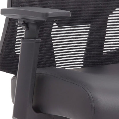 Bison Office Mesh Back Task Chair with Adjustable Seat and Tilt, Black