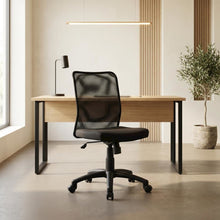 Mesh Task Chair with Nylon Base and Dual-Wheel Casters, Adjustable Height
