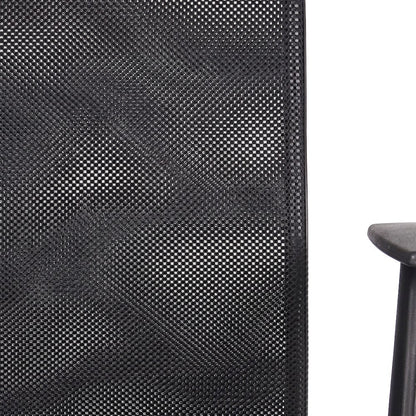Bison Office Mesh Task Chair with T-Arms and Dual-Wheel Casters, Black