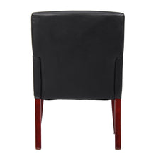 Boss Box Arm Guest Chair W/Mahogany Finish