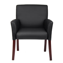 Boss Box Arm Guest Chair W/Mahogany Finish