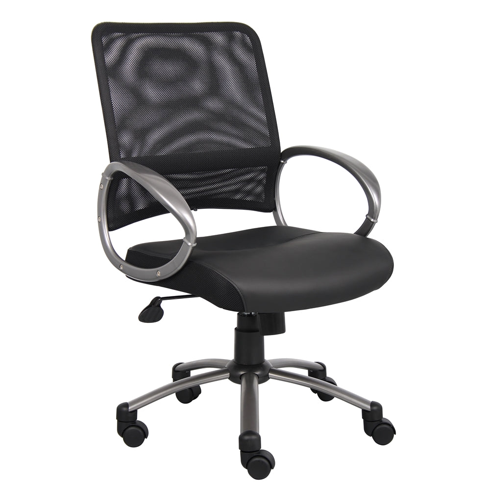 Boss Mesh Back W/ Pewter Finish Task Chair