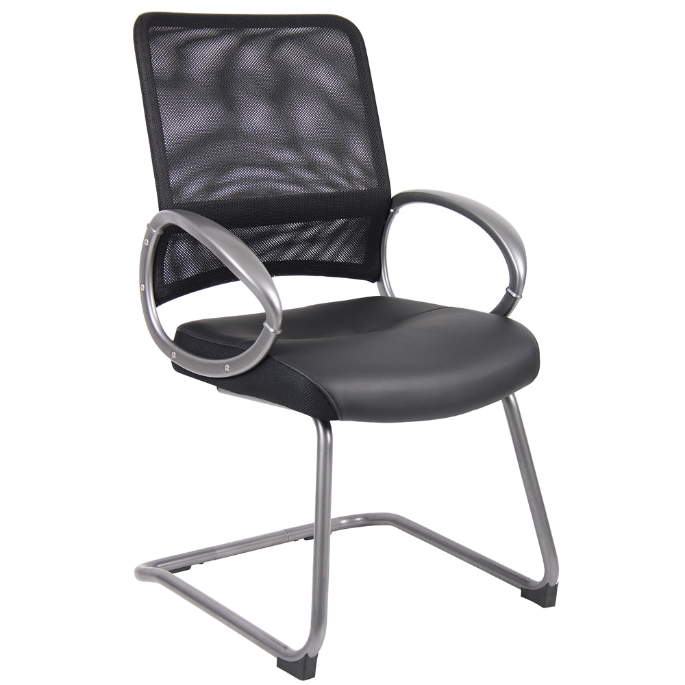 Boss Mesh Back W/ Pewter Finish Guest Chair