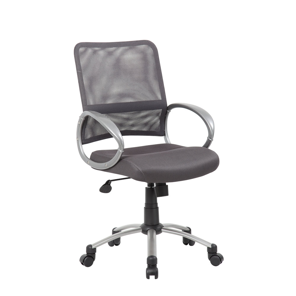 Boss Mesh Back W/ Pewter Finish Task Chair