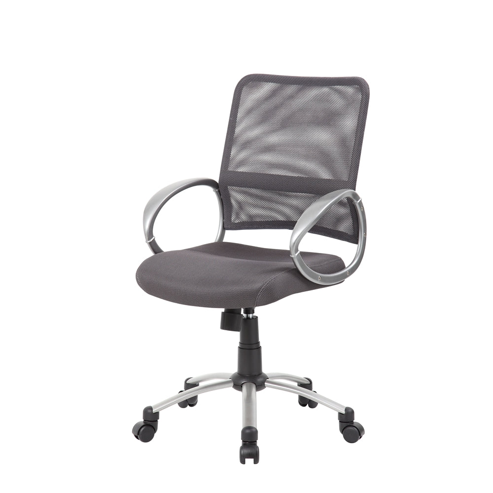 Boss Mesh Back W/ Pewter Finish Task Chair
