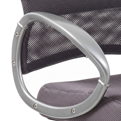 Bison Office Mesh Guest Chair with Pewter Cantilever Base, Charcoal Grey