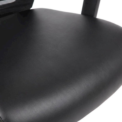 Mesh Task Chair with Adjustable Arms, Nylon Base, and Dual-Wheel Casters
