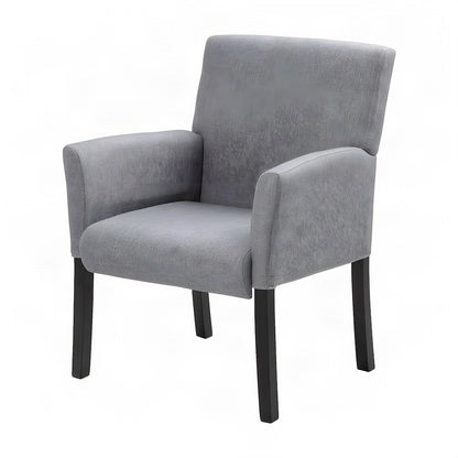 Bison Office Basic Guest Chair with Linen Upholstery and 4-Leg Wood Base