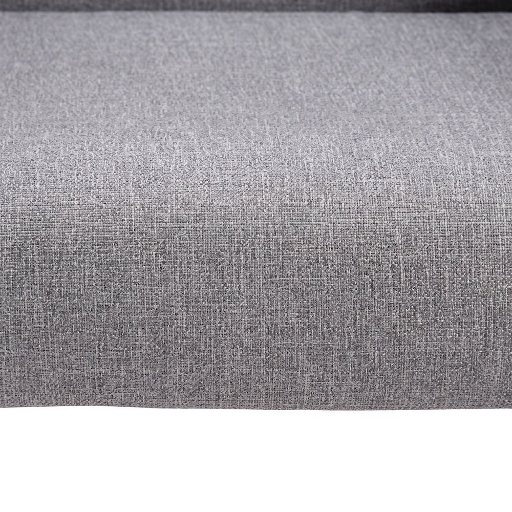 Bison Office Basic Guest Chair with Linen Upholstery and 4-Leg Wood Base