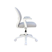 Mesh High-Back Task Chair with Flip Arms and Adjustable Seat Height, Grey