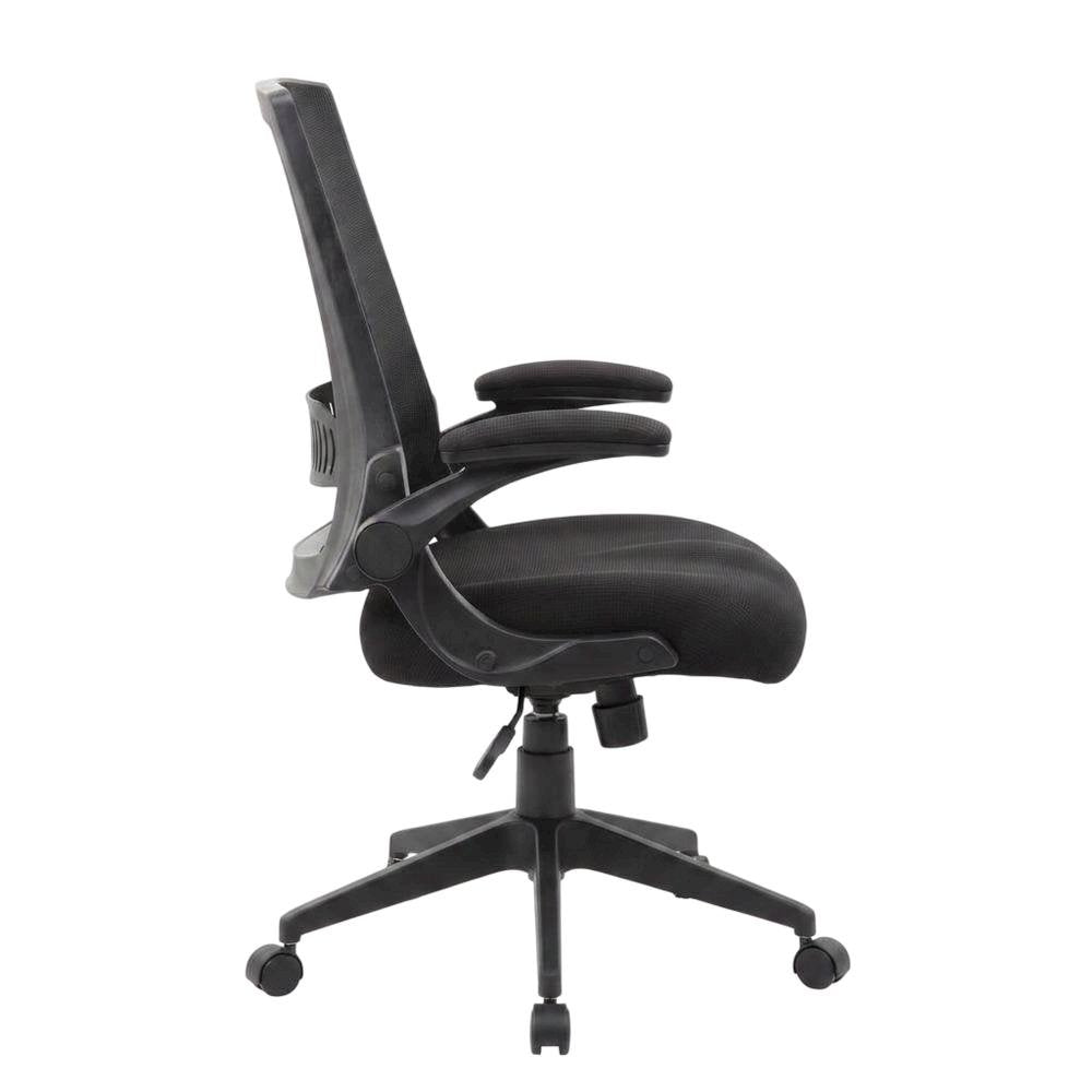 Mesh Task Chair with Flip Arms and Adjustable Seat Height for Home Offices