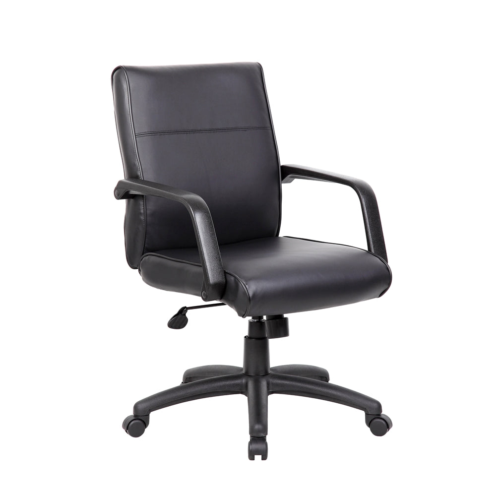 Boss Mid Back Executive Chair In LeatherPlus