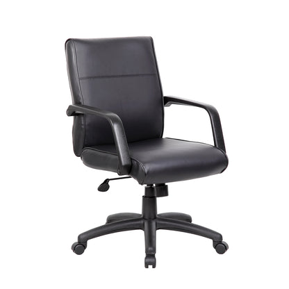 Boss Mid Back Executive Chair In LeatherPlus