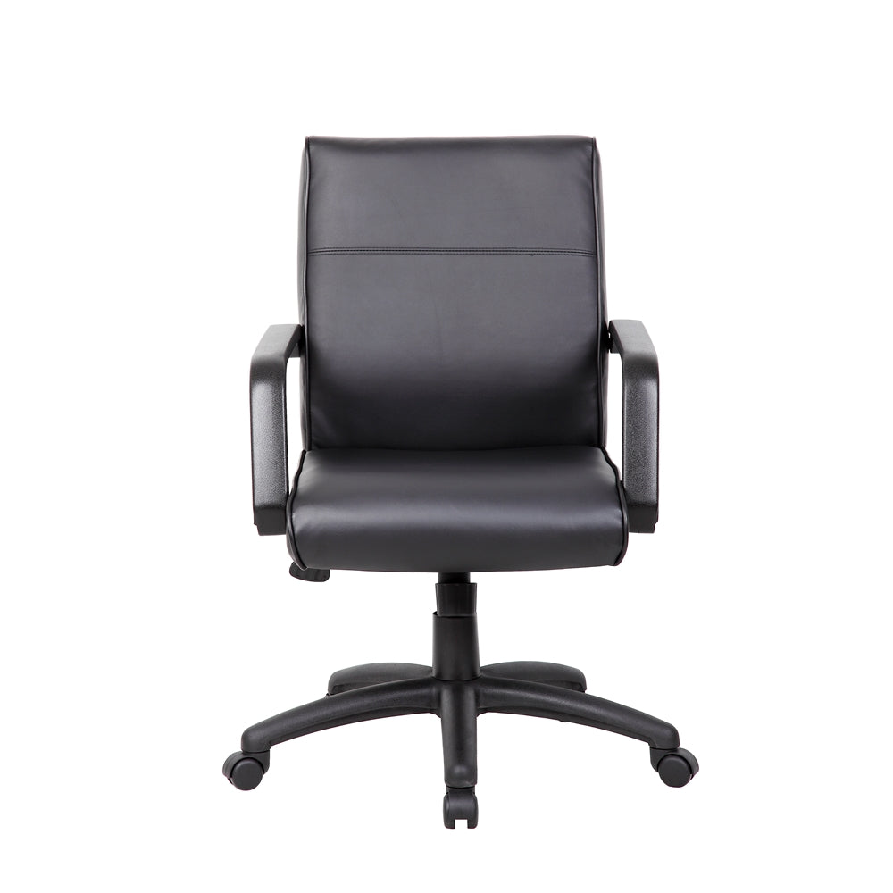 Boss Mid Back Executive Chair In LeatherPlus