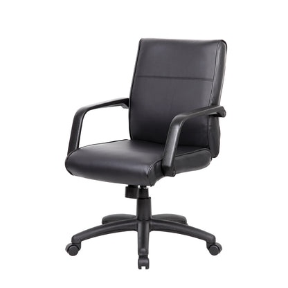 Boss Mid Back Executive Chair In LeatherPlus