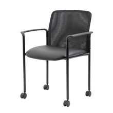 Boss Mesh Guest Chair with Casters, Black