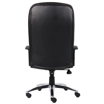 Boss High Back LeatherPlus Chair W/ Chrome Base