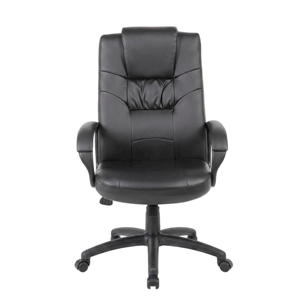 LeatherPlus High-Back Executive Chair with Adjustable Arms, Home Office