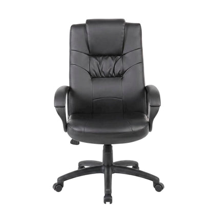 LeatherPlus High-Back Executive Chair with Adjustable Arms, Home Office