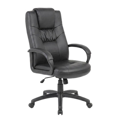LeatherPlus High-Back Executive Chair with Adjustable Arms, Home Office