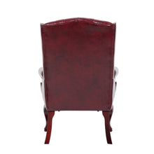 Boss Wingback Traditional Guest Chair In Burgundy