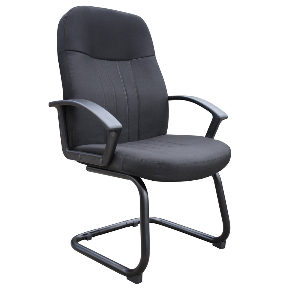 Boss Mid Back Fabric Guest Chair In Black